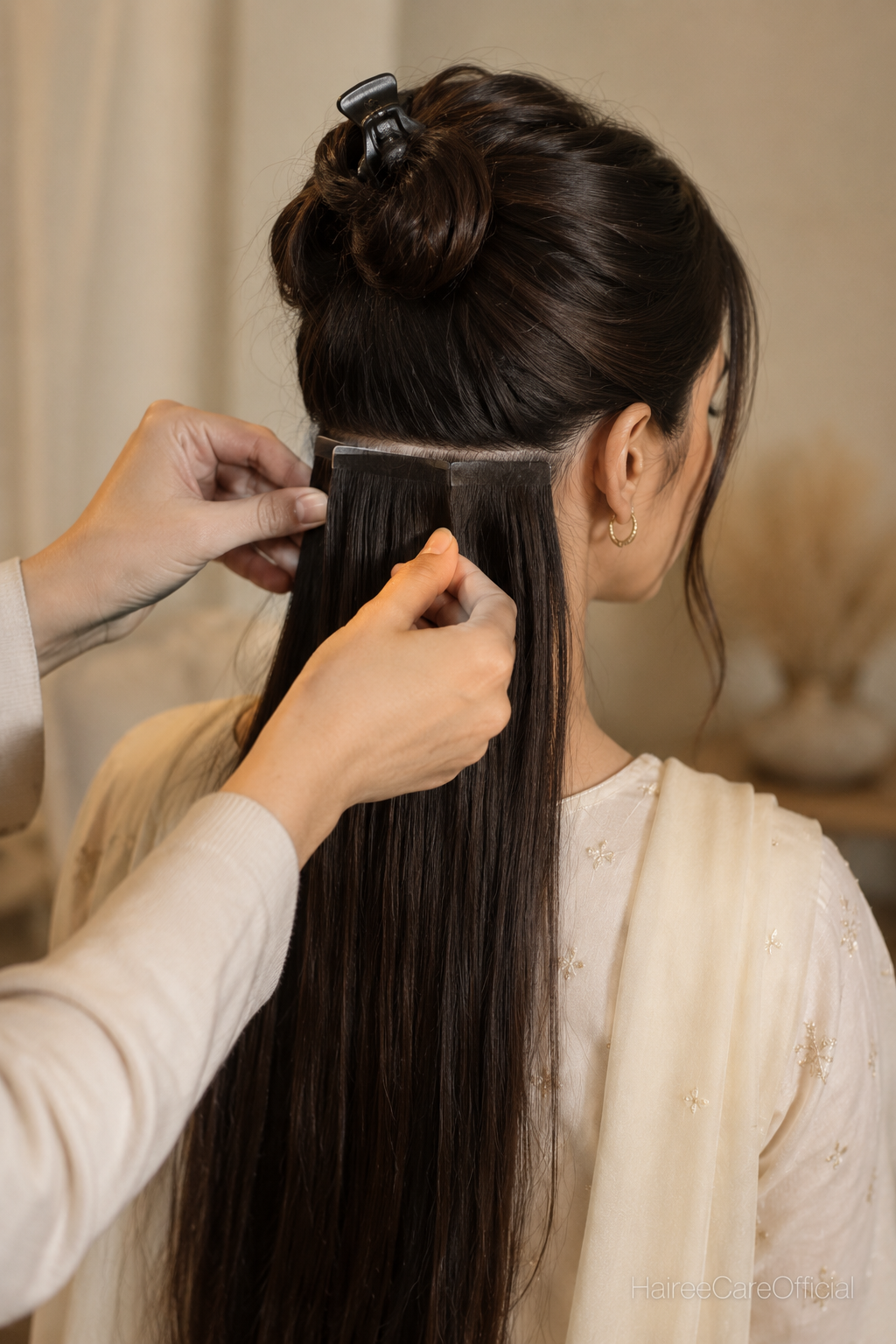 Invisible Tape-In Hair Extensions Pakistan | Seamless Blend | Hairee Care