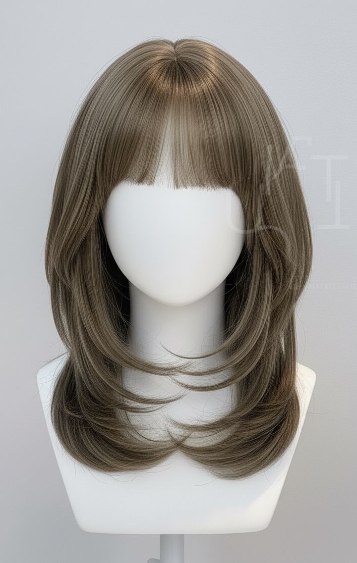 Full Head Wig (Shoulder Length) with Box Packing