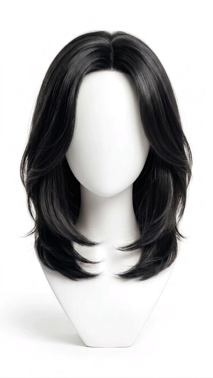 Full Head Wig (Shoulder Length) with Box Packing