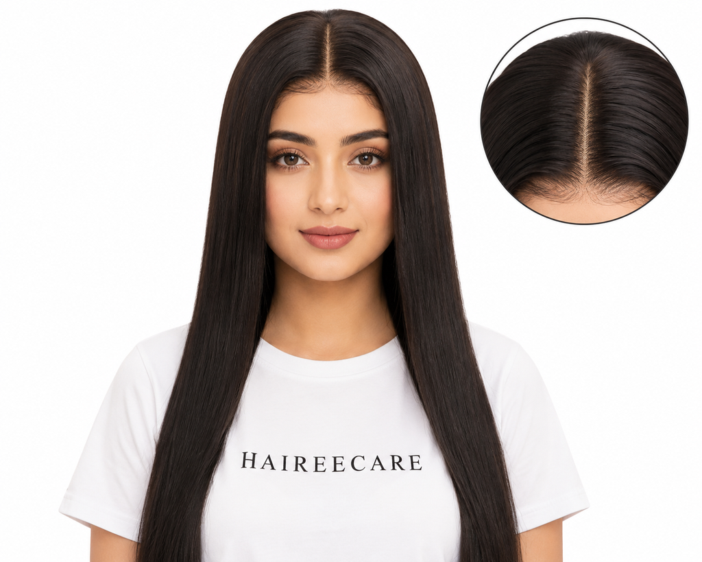 Front Mang Full Head Wig Straight