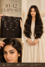 Clip-in Extensions Set (Wavy & Straight) 10 CLIPS- 12 CLIPS