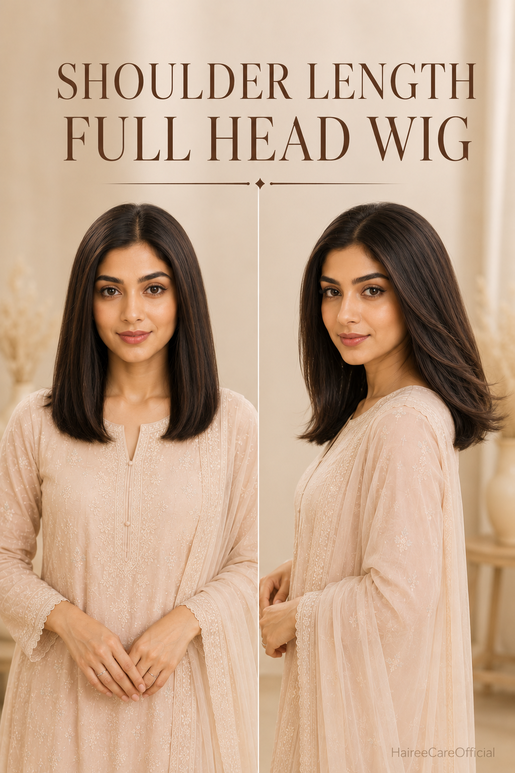 Full head wig shoulder length