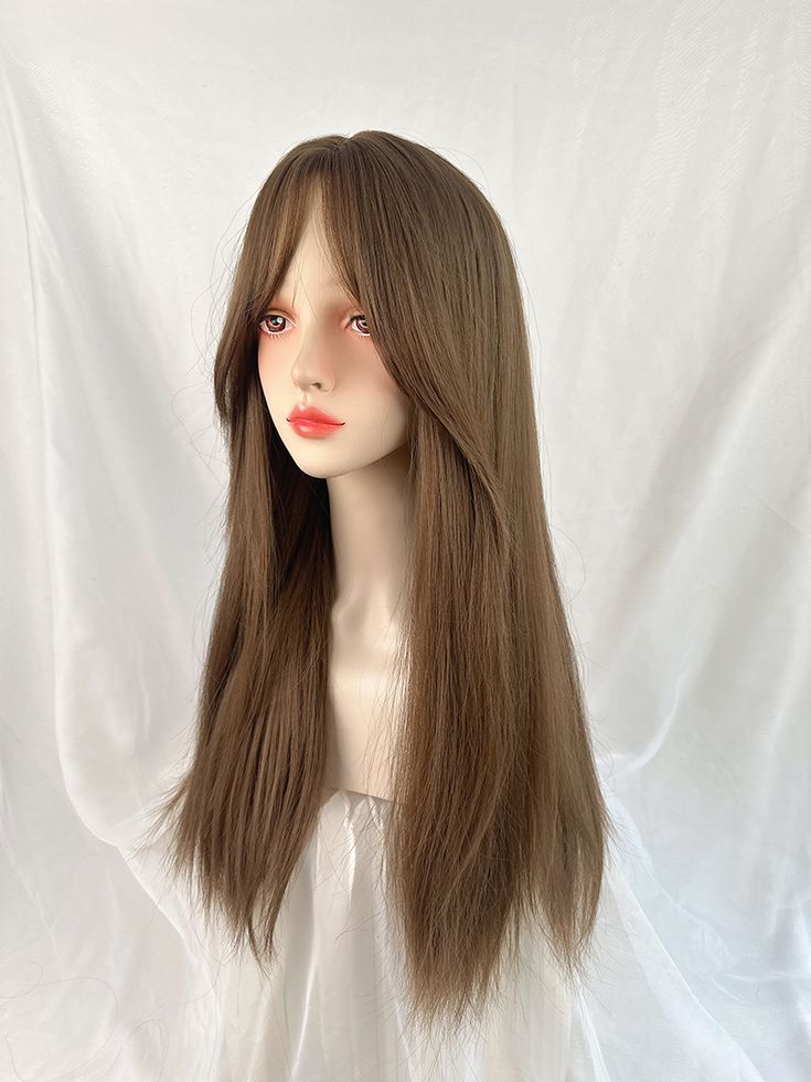 Front Mang Full Head Wig Straight