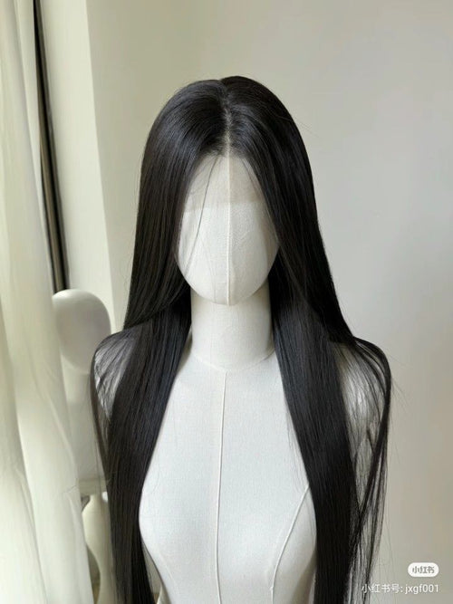 Front Mang Full Head Wig Straight