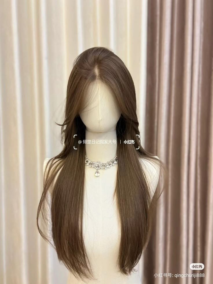 Front Mang Full Head Wig Straight
