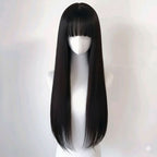 Front Bang Puff Full Head Wig Straight