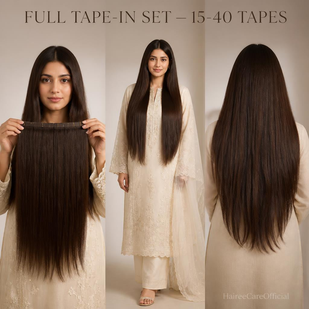 Tape-in Extensions (15 Tape ins to 40 Tape Ins )Straight